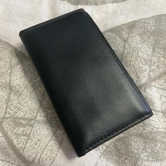 POLO RALPH LAUREN Black Leather Key-Card Holder Wallet